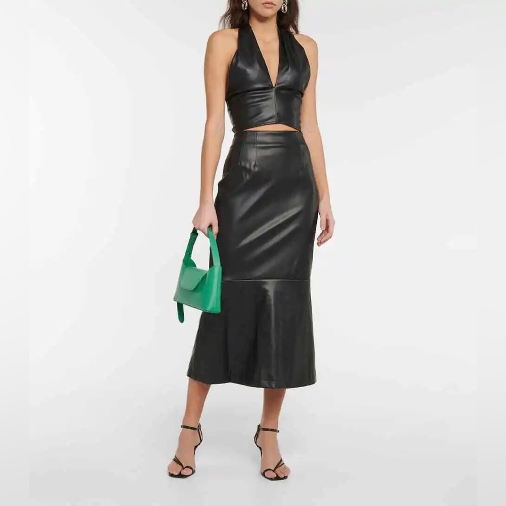 STAUD Laurel Vegan Leather Skirt - Picture 4 of 15